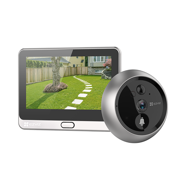 جرس باب لاسلكي  EZVIZ DP2 مزود بفتحة للرؤية بدقة 2K